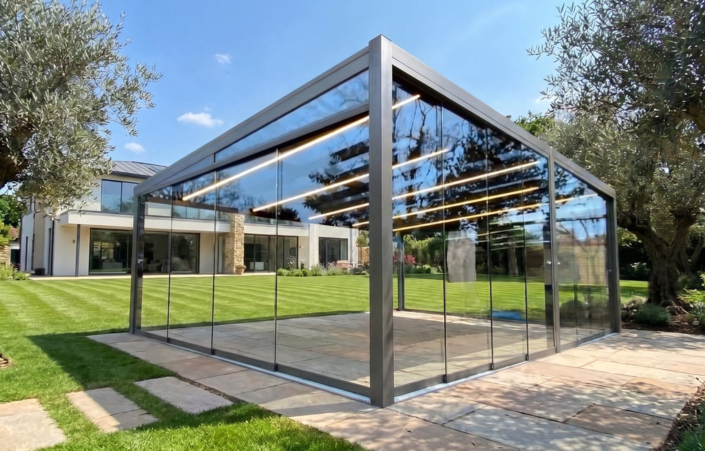 Free standing glass room