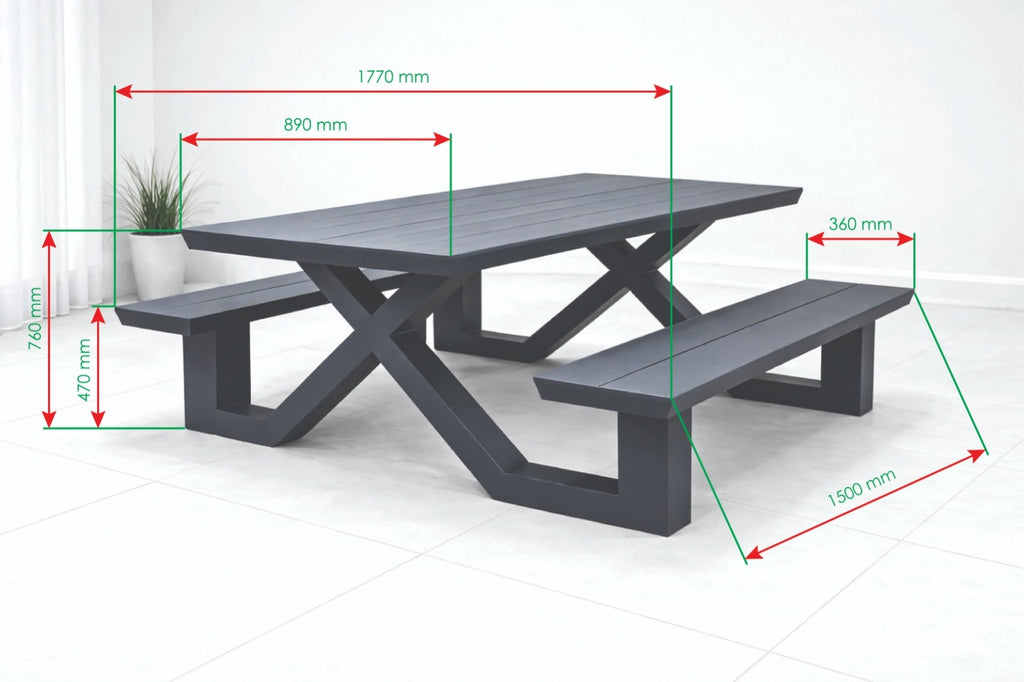 ALUMINIUM PICNIC TABLE
